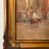 Old painting, orientalist landscape, signed marcel canet (1875- 1959)