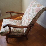 Four 1950s armchairs - wooden armrests