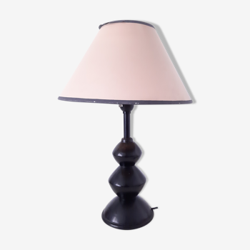 Black wood table lamp