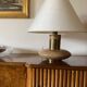 Hollywood regency pink granite and brass table lamp base, Italy 1970 ca.