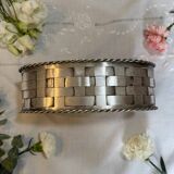 Woven silver-plated bread basket
