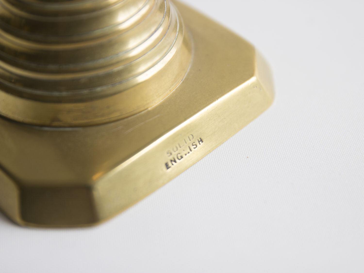 Pair of brass candlesticks