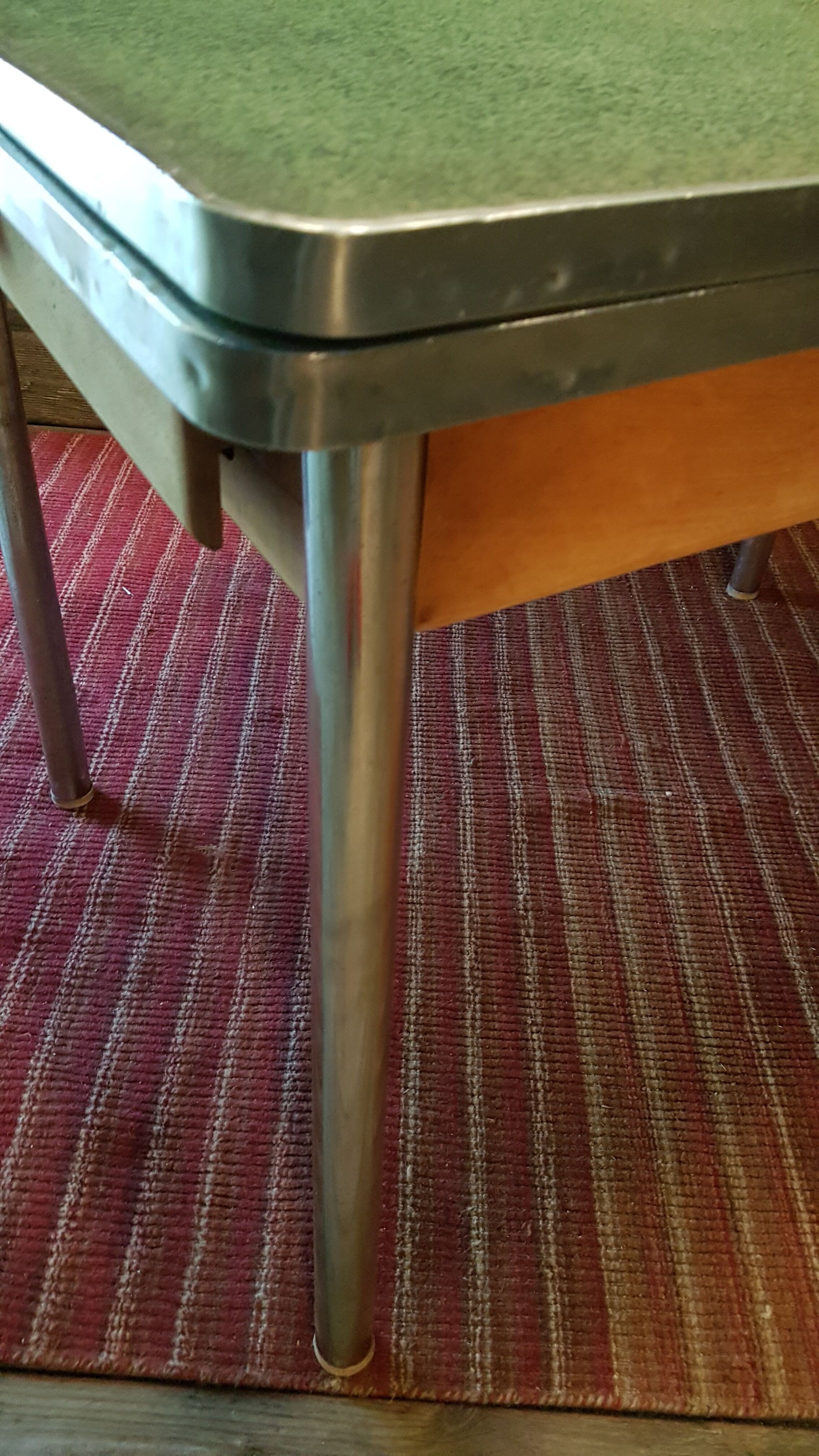 50s wooden kitchen table zinc formica
