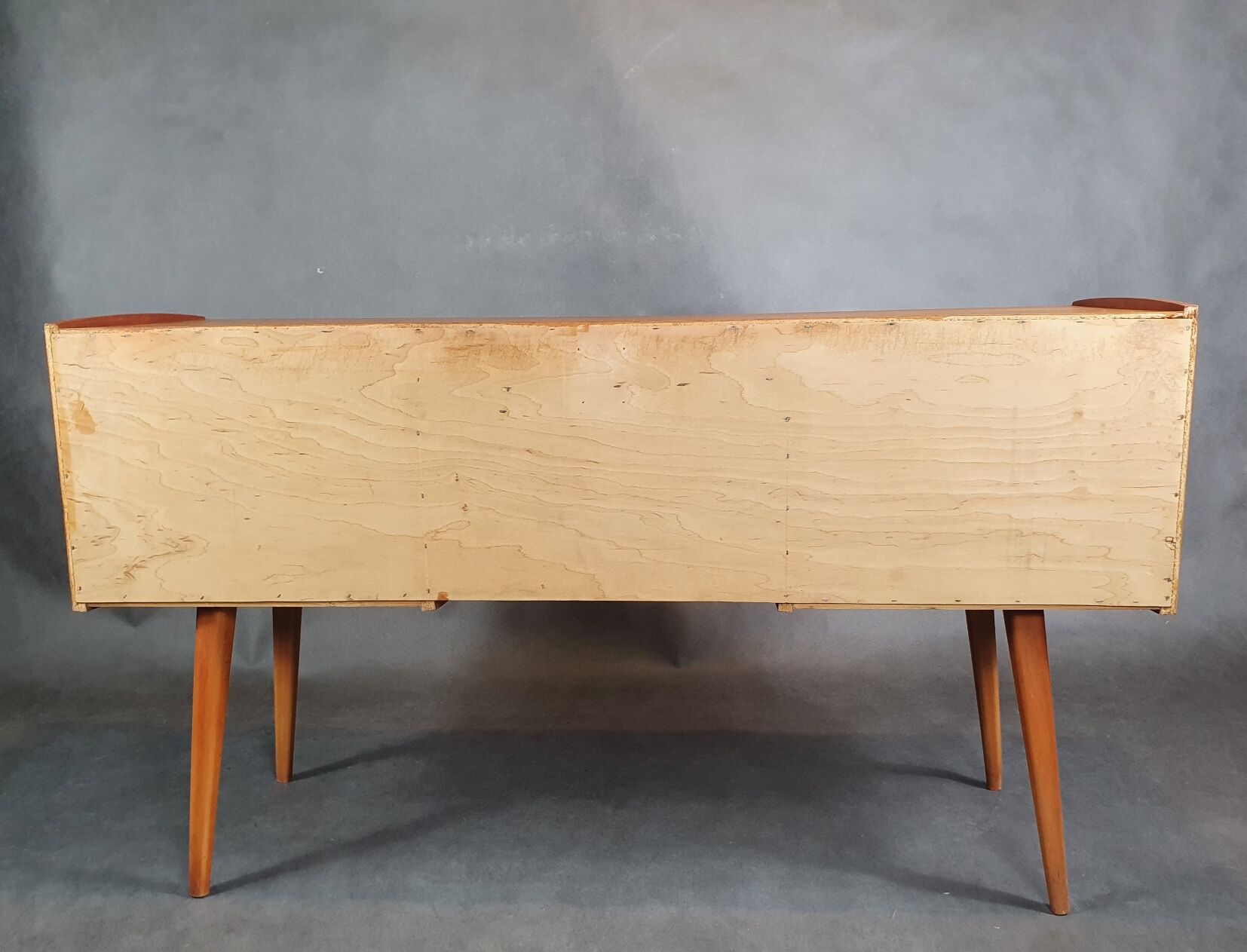 Vintage teak desk with 5 drawers, Restored, Norway 1960