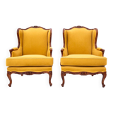 A pair of wing chairs, France, circa 1920. After renovation.