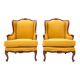 A pair of wing chairs, France, circa 1920. After renovation.