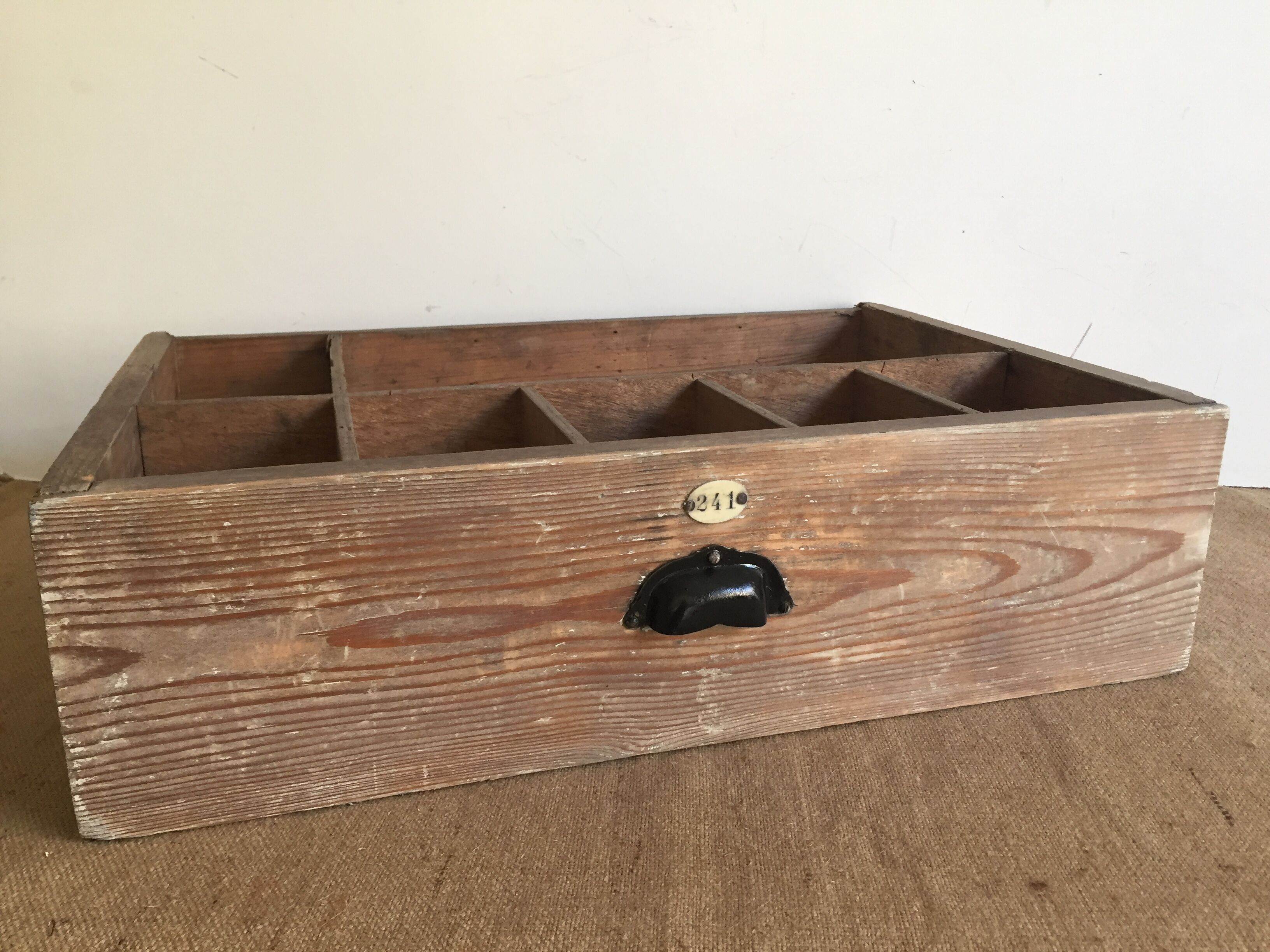 Drawer of an old craft cabinet