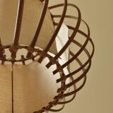 Vintage rattan chandelier 60s