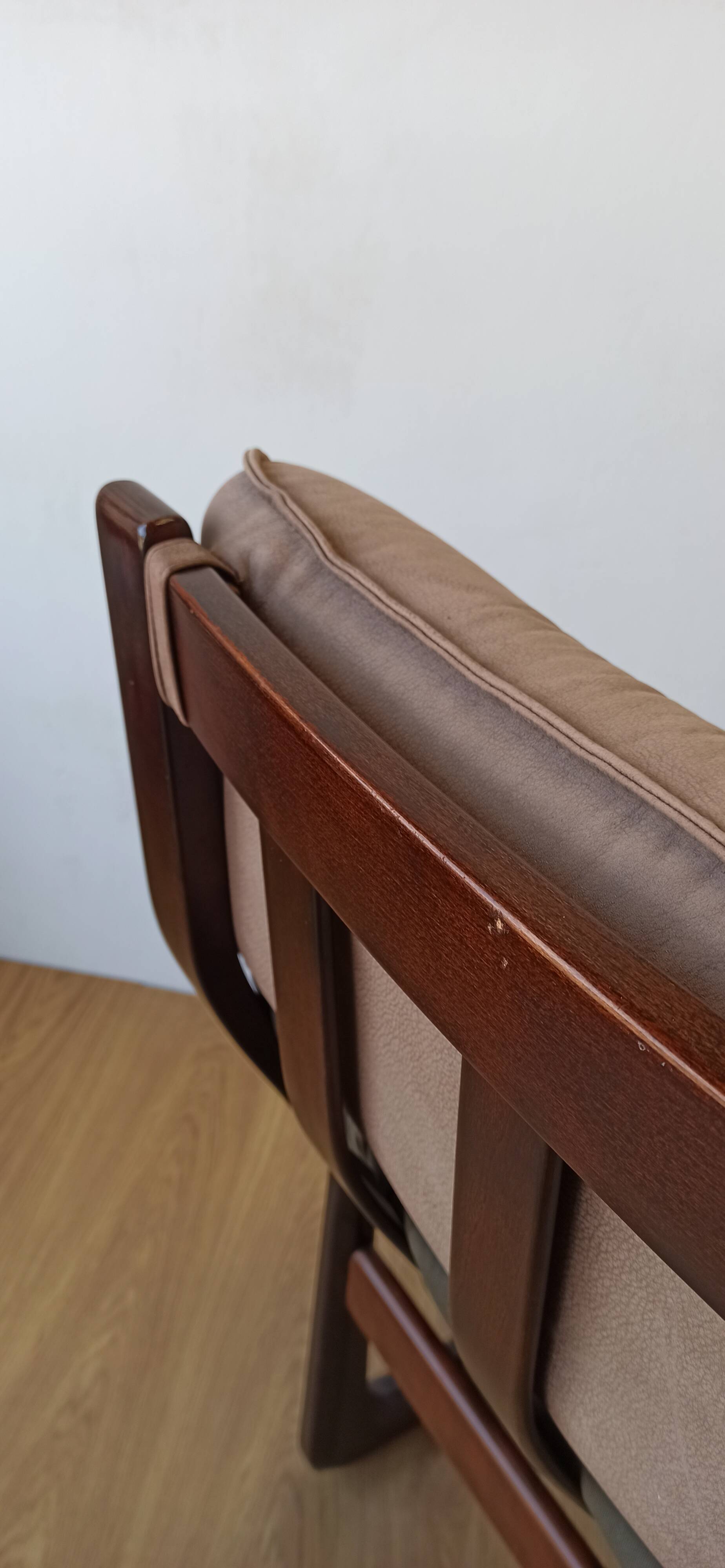 Genega Møbler leather armchair, Denmark, 1960s.