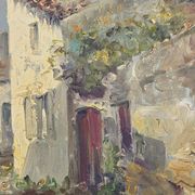 Augizeau Gabriel Large Oil on Canvas Signed Titled Sigournais Vendée