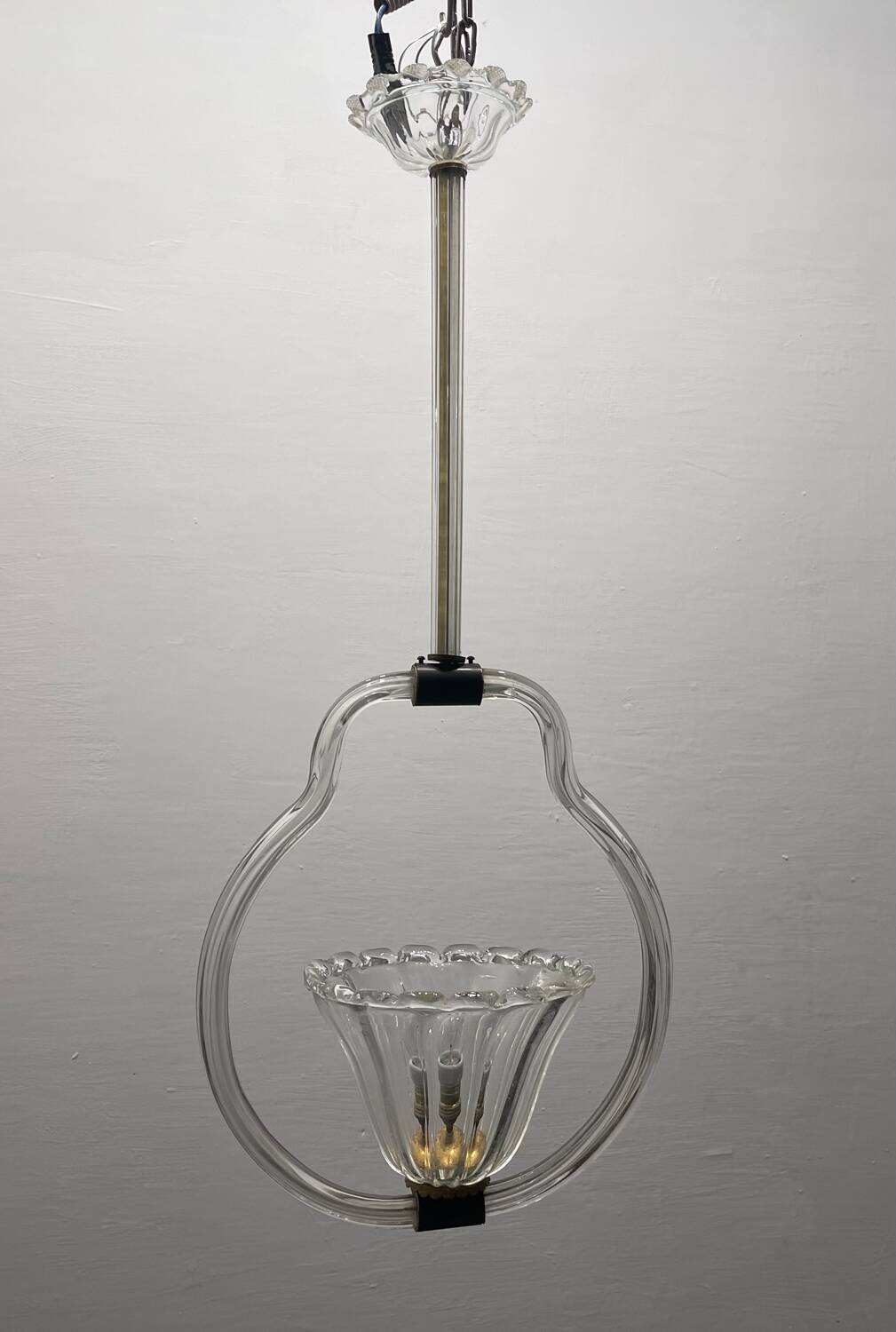 Murano Glass Light Pendant by Barovier 1940’s
