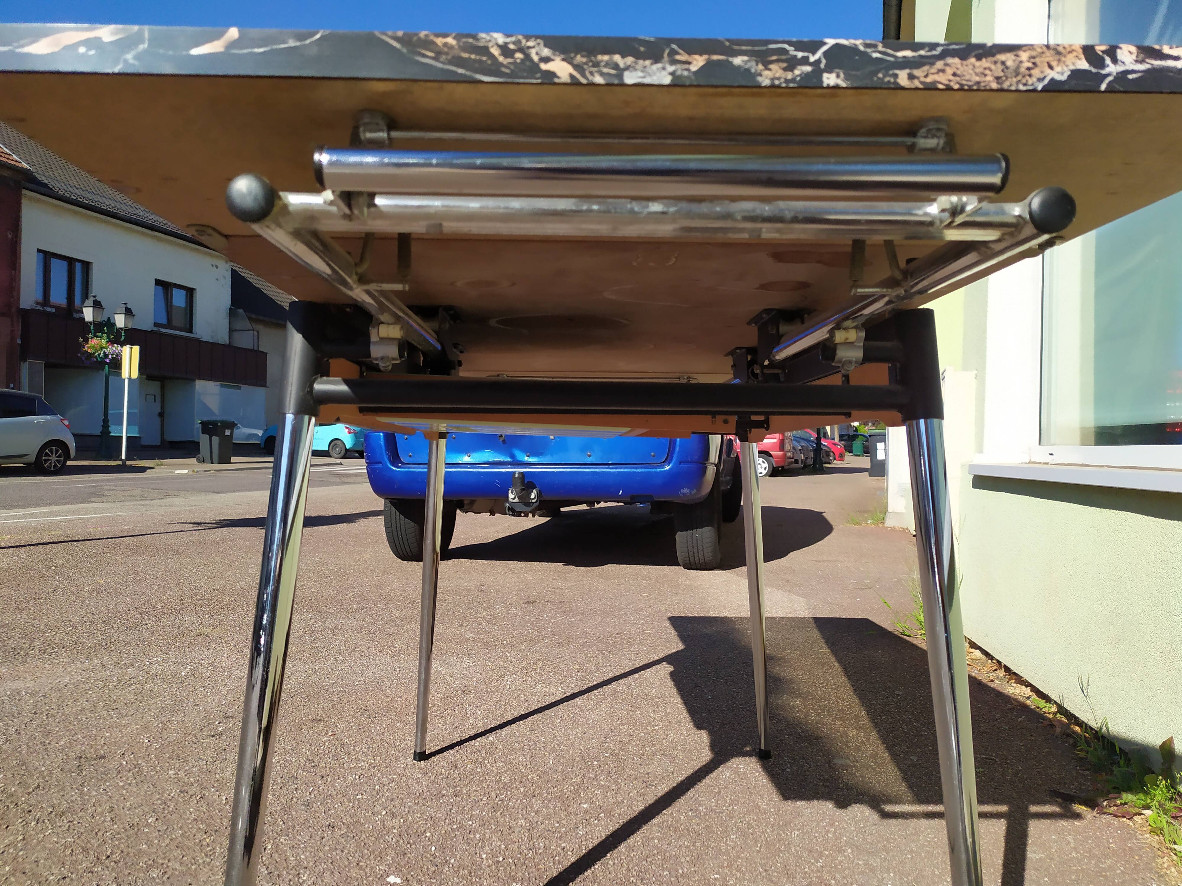 Formica black marble dining table - 1960 - Supermatic - vintage