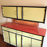 Buffet rockabilly vintage en Formica structure Eiffel.