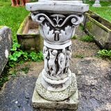 Old reconstituted stone column Antique decor