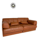 DESEDE ds 76 vintage design camel leather 2-seater sofa