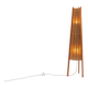 Temde tripod floor lamp in sisal and teak, Switzerland, 1960