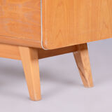 Restored Midcentury Hinged Storage Cabinet, Ash, Jitona Sobeslav, Czechia, 1950s