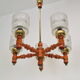 Mid-century Wood Chandelier by Instala Jilove u Decina,1960's