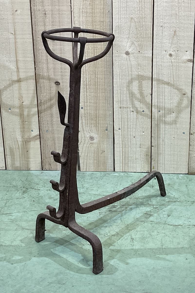 Landier XVIIIème in wrought iron