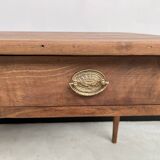 1900 solid walnut desk with two drawers
