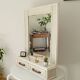 Large vintage rattan and cane mirror from the 70s