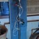 Vintage floor lamp 3 chrome spots France 1970