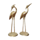 Couple large herons in polished golden brass