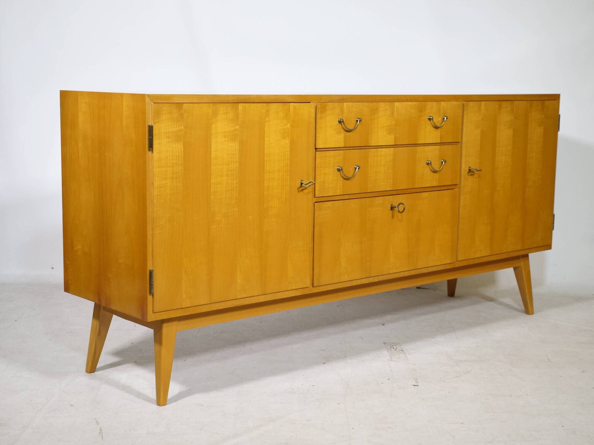 Mid-Century Sideboard in Cherry Wood by Möbel Mann, 1960s
