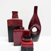 Suite de quatre vases céramique modernistes. Allemagne, années 60 et 70.