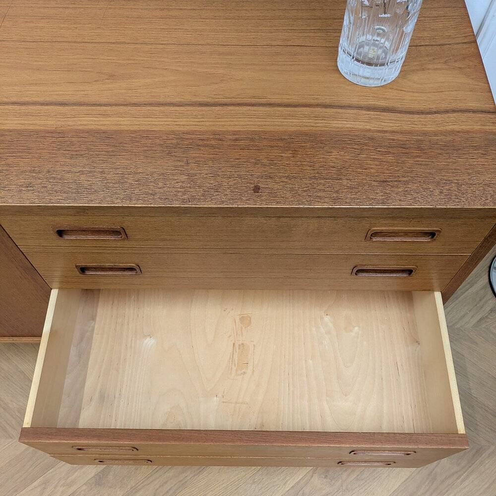 Small vintage Scandinavian teak sideboard.