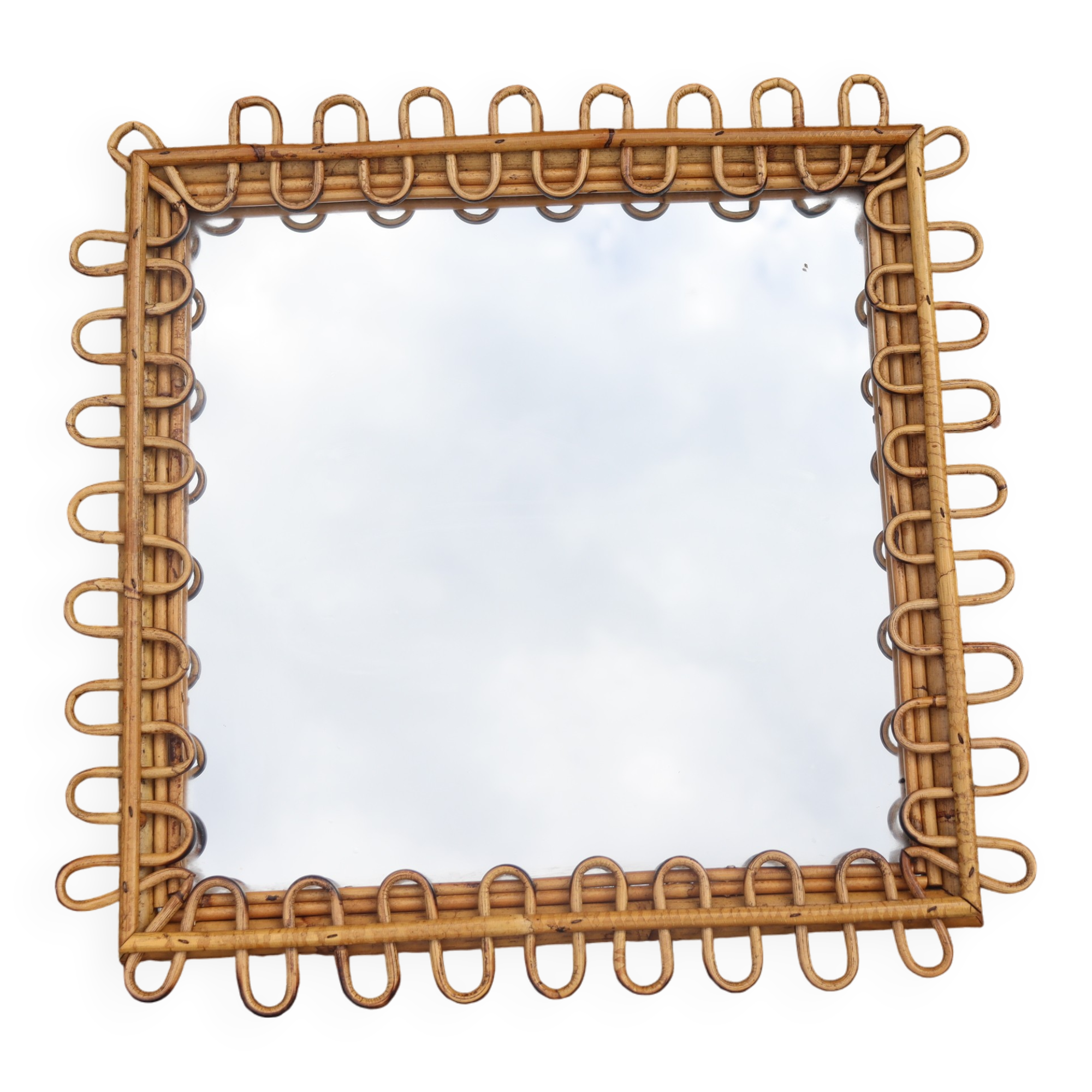 Rattan mirror design Italy