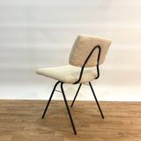 Set of 4 reupholstered Pierre Guariche chairs