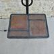 Wrought iron floor lamp with sandstone shelf herbarium decoration, 60s
