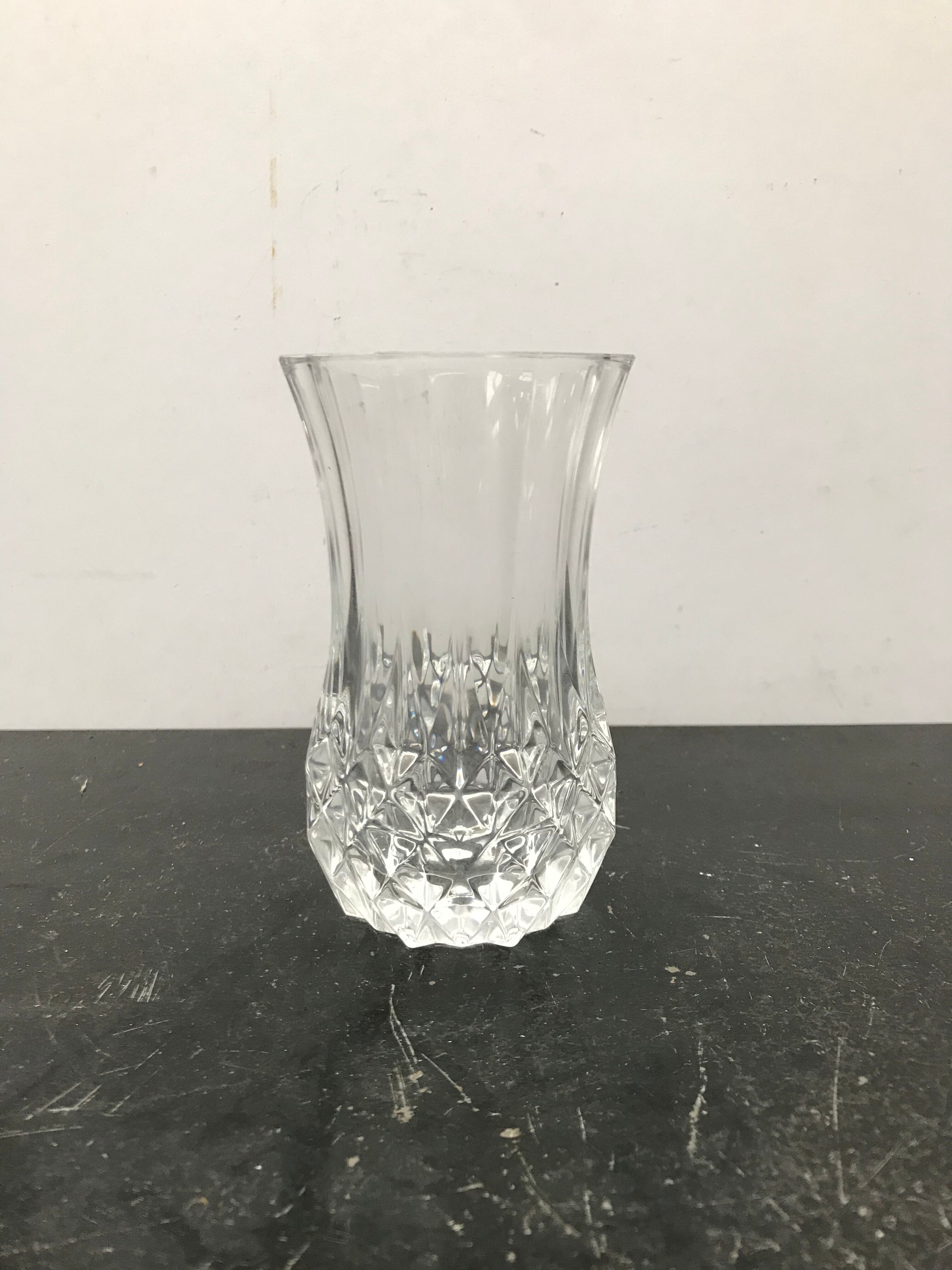 Ancient crystal vase petit model vintage