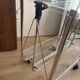 Folding acrylic dessert trolley on wheels