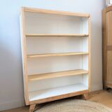 1950s compass foot bookcase shelf