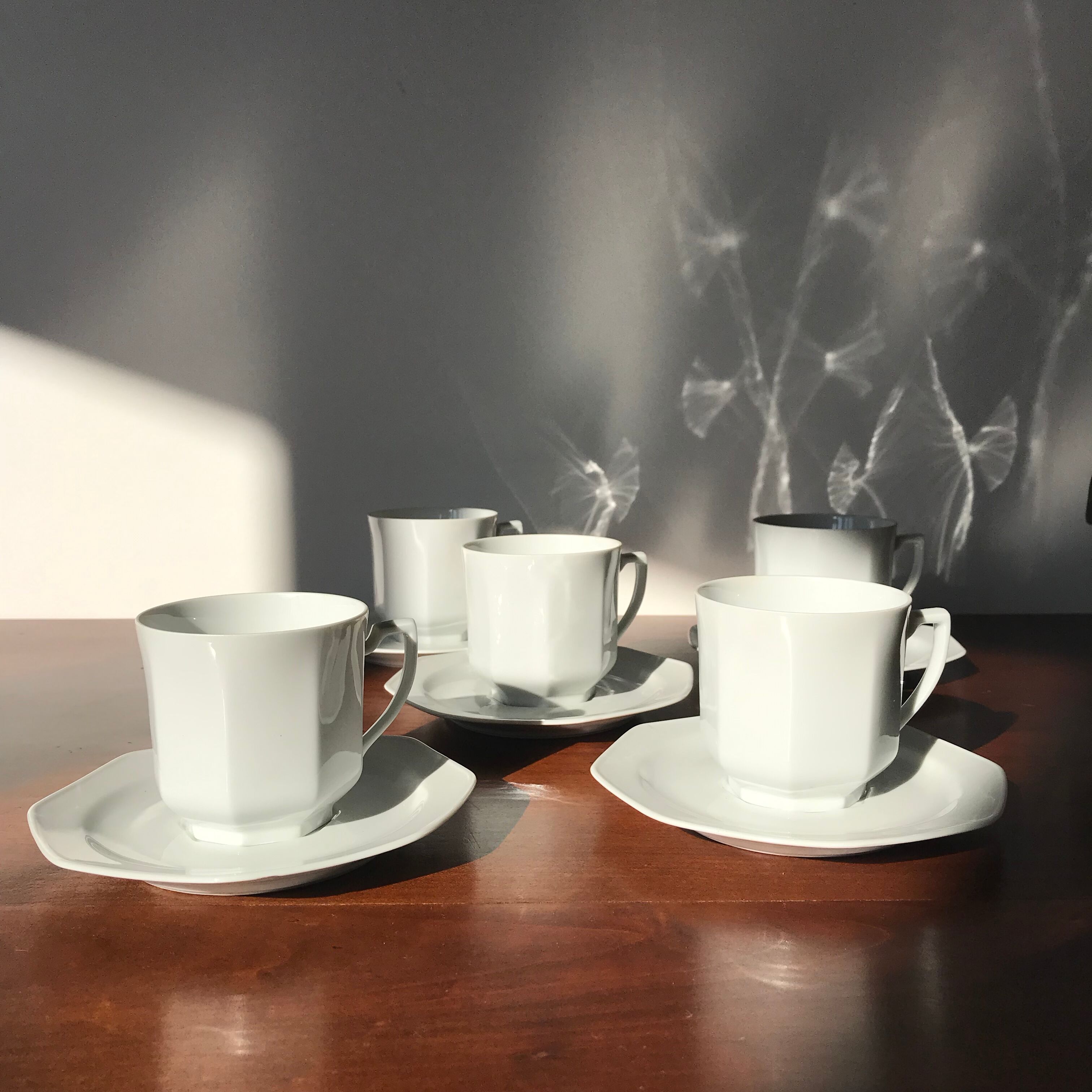 5 Cups of tea and Limoges sub-cups