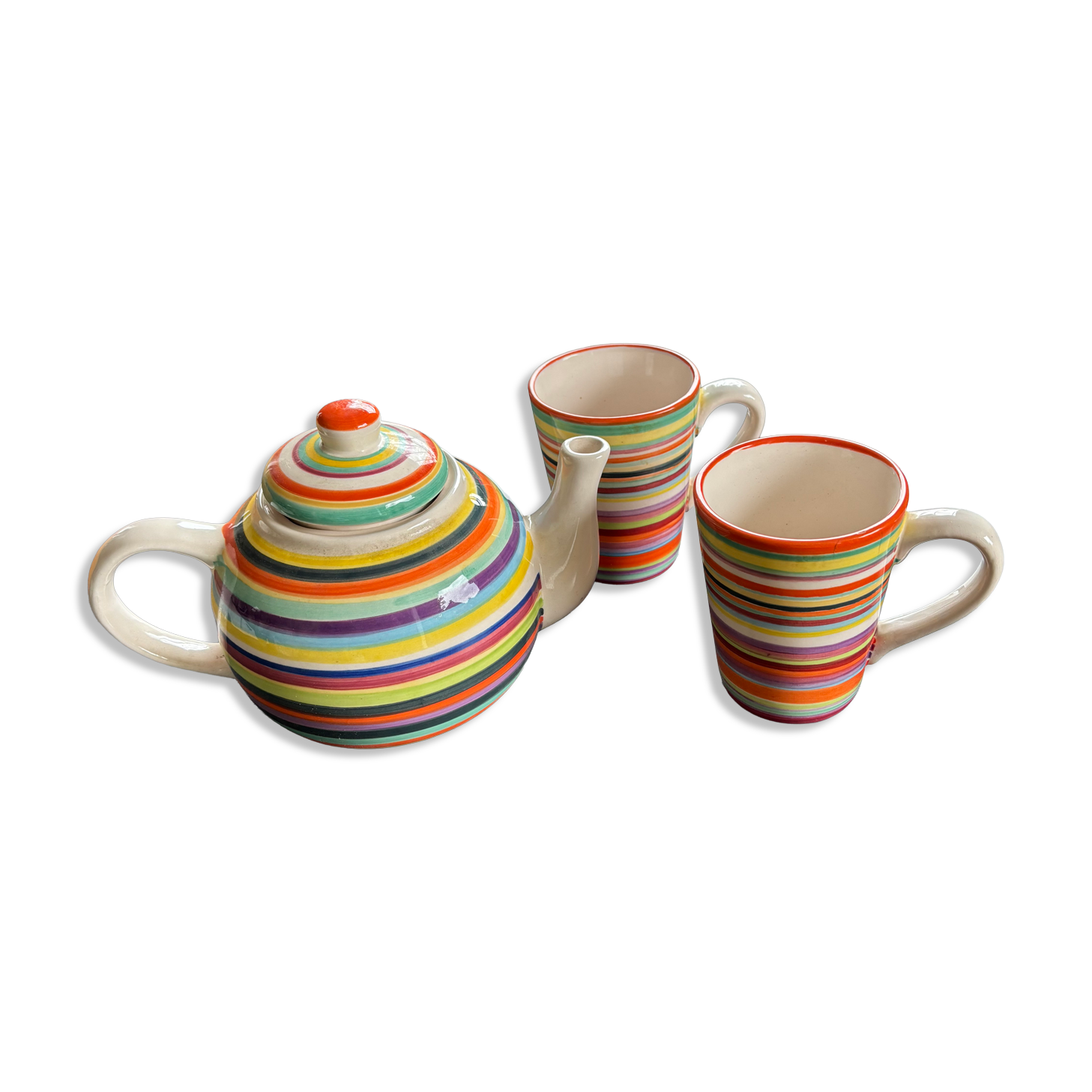 Teapot and mugs