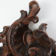 Rococo Style Carved Wooden Mirror with Cartouche-Shaped Glass, Italy