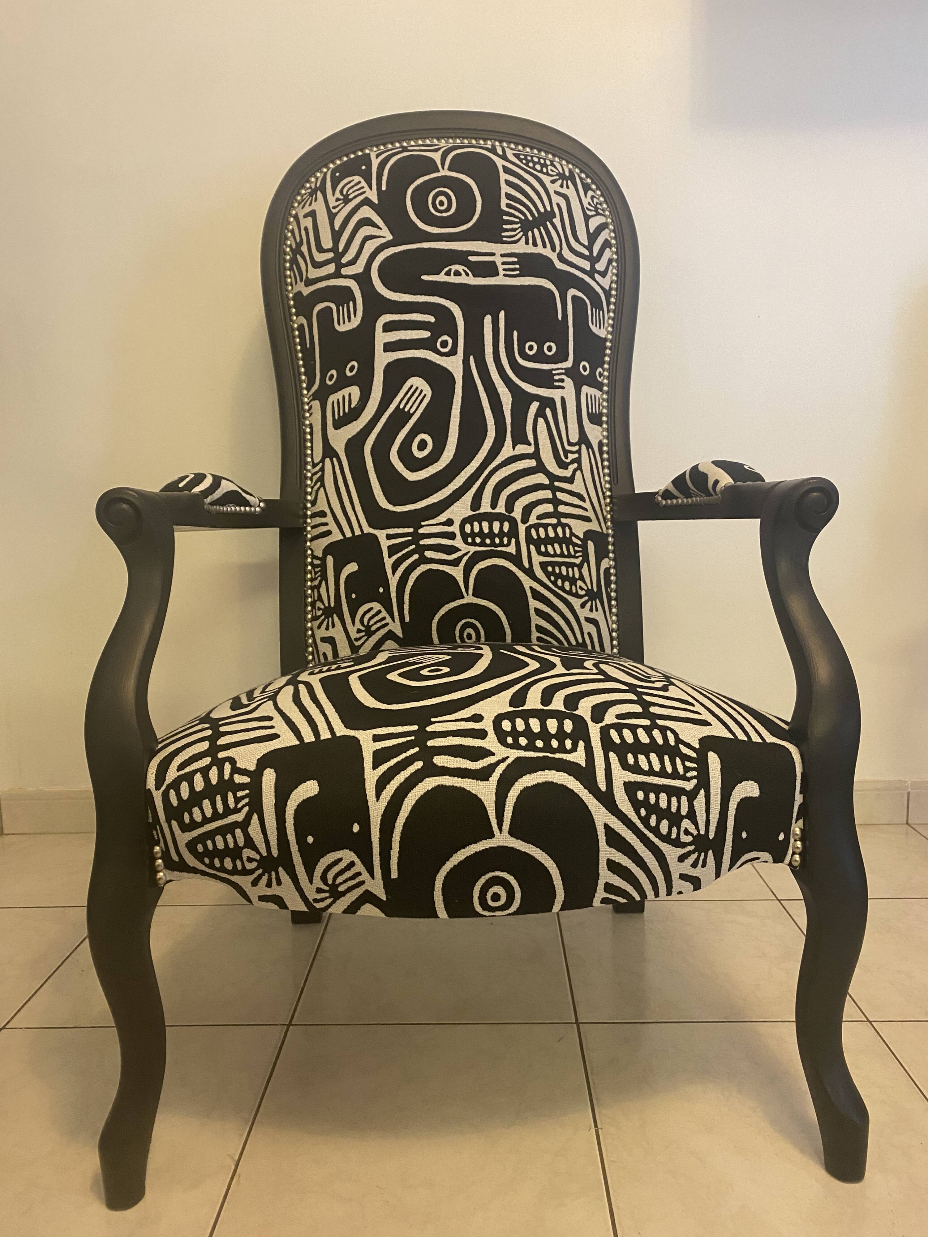 Fauteuil Voltaire, restauré