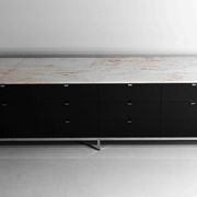 Executive sideboard by Florence Knoll with 'rosé aurore' marble top
