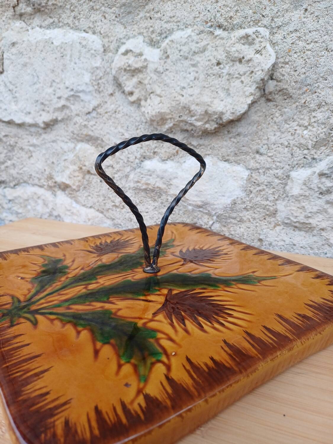 Assiette à fromage Chardon de Vallauris