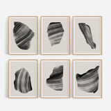 Lot de 6 tirages giclées abstraits, A4