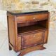 Art Deco bedside table in walnut, black marble top, circa 1920.