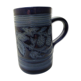 mug in blue Alsace sandstone signed