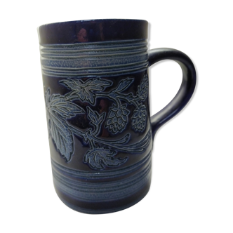 mug in blue Alsace sandstone signed