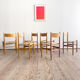 Ensemble de 6 chaises CH36 de Hans J. Wegner en chêne, corde danoise