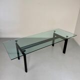 Le Corbusier Cassina LC6 vintage glass dining table