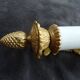 2 gilt bronze empire restoration porcelain wall lights sconces