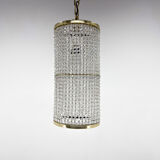 1960s brass & crytal chandelier by Preciosa Glassworks, Czechoslovakia